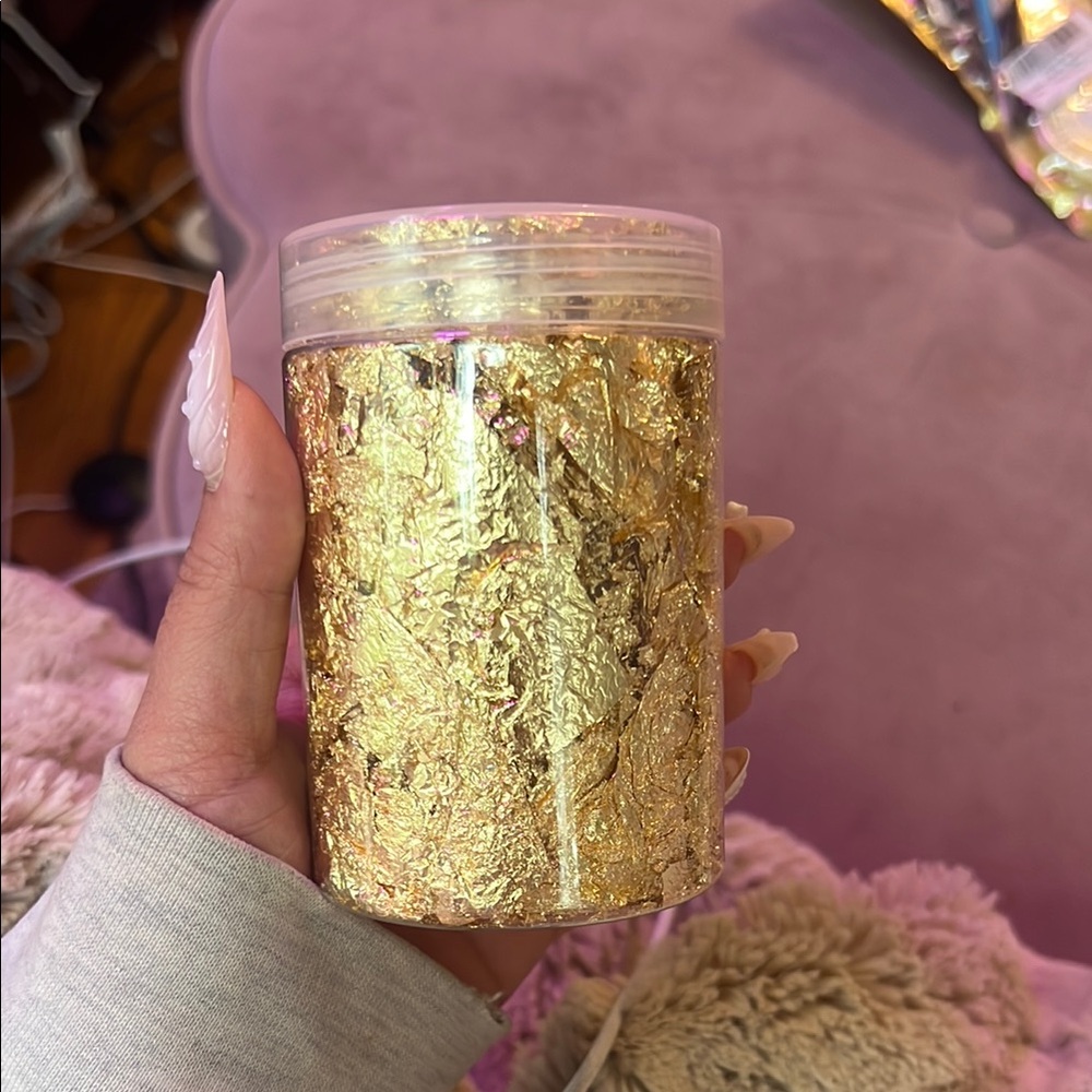Gold Foil Flakes for Nail Designs